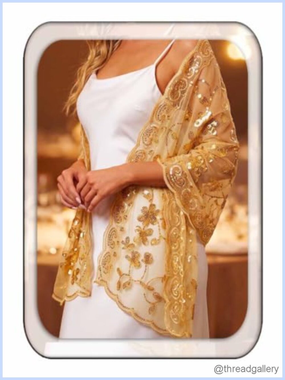 Sequin Sheer Pashmina Shawl Wrap Evening Bridal Scarf Free Size